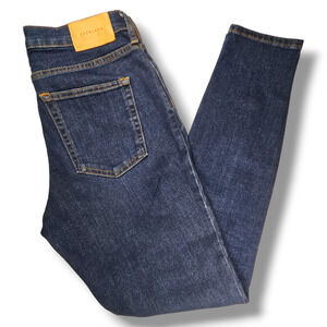 EUC Everlane Authentic Stretch Mid-Rise Skinny Jeans Sz. 27x28.50 Dark Blue Wash